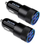 Car Charger, [2Pack/3.4a] Fast Charge Dual Port USB Cargador Carro Lighter Adapter for iPhone 14 ...
