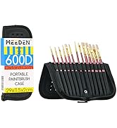 MEEDEN Paint Brush Holder, 11.5 X 10 Inch Zippered Painting Brush Case, Organization and Storage ...