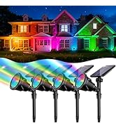 ROSHWEY Solar Outdoor Lights Waterproof, 9 Lighting Modes Halloween Christmas Solar Garden Light ...