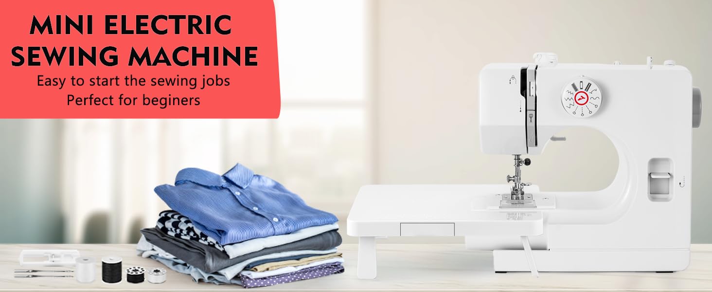 Sewing Machine, Mini Sewing Machine, Electric Portable Sewing Machine for Beginners