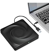 Wbacon External Blu-ray Drive, USB 3.0 Type-C Optical External DVD Drive Burner, External Bluray ...