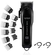 Supreme Trimmer Pro Clipper w/Taper Blade | 300 Min Run Time Professional Hair Clipper Set, Cordl...