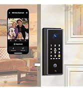 eLinkSmart Smart Lock with 2K Camera Deadbolt, Built-in WiFi, Fingerprint/PIN/RFID/NFC/APP Remote...