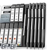 Four Candies Metal Mechanical Pencil Set, 3PCS Art Drafting Pencils 0.5, 0.7, 0.9MM &amp; 2PCS 2MM Me...