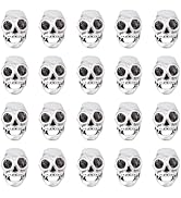 DICOSMETIC 60Pcs Alloy Skull Spacer Beads Antique Silver Metal Skeleton Beads Large Hole Tibetan ...