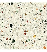 Nuxovilar Peel and Stick Vinyl Floor Tiles, 12x12 Inch Terrazzo Pattern, Self-Adhesive Flooring (...
