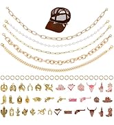 PH PandaHall 81pcs Trucker Hat Chain Making Kit, 5pcs Metal Chains Detachable DIY Chains Western ...