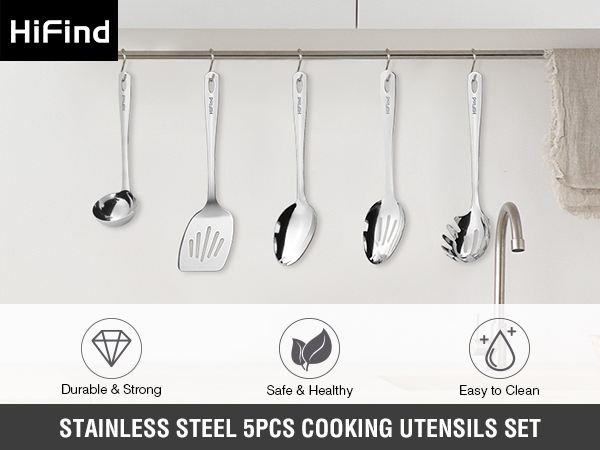stainless steel cooking utensils set