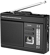 Cassette Tape Player with AM FM Radio,Cassette to MP3 Converter via SD Card,Cassette Tape Recorde...