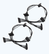 2-Pack 15 Pin SATA to 4 SATA Power Splitter Cable