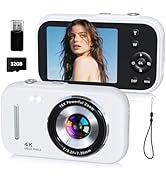 Digital Camera, 4K One-Press Auto Focus Vlogging Camera for Photography, 48MP Point and Shoot Cam...