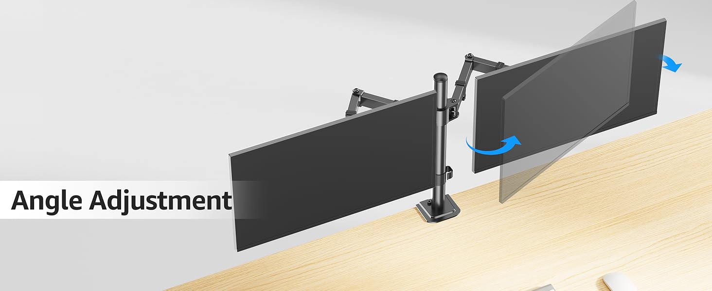 MOUNTUP dual monitor desk mount fully adjustable dual monitor arm for 2 LCD screens