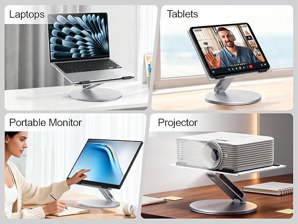 Adjustable laptop stand for desk