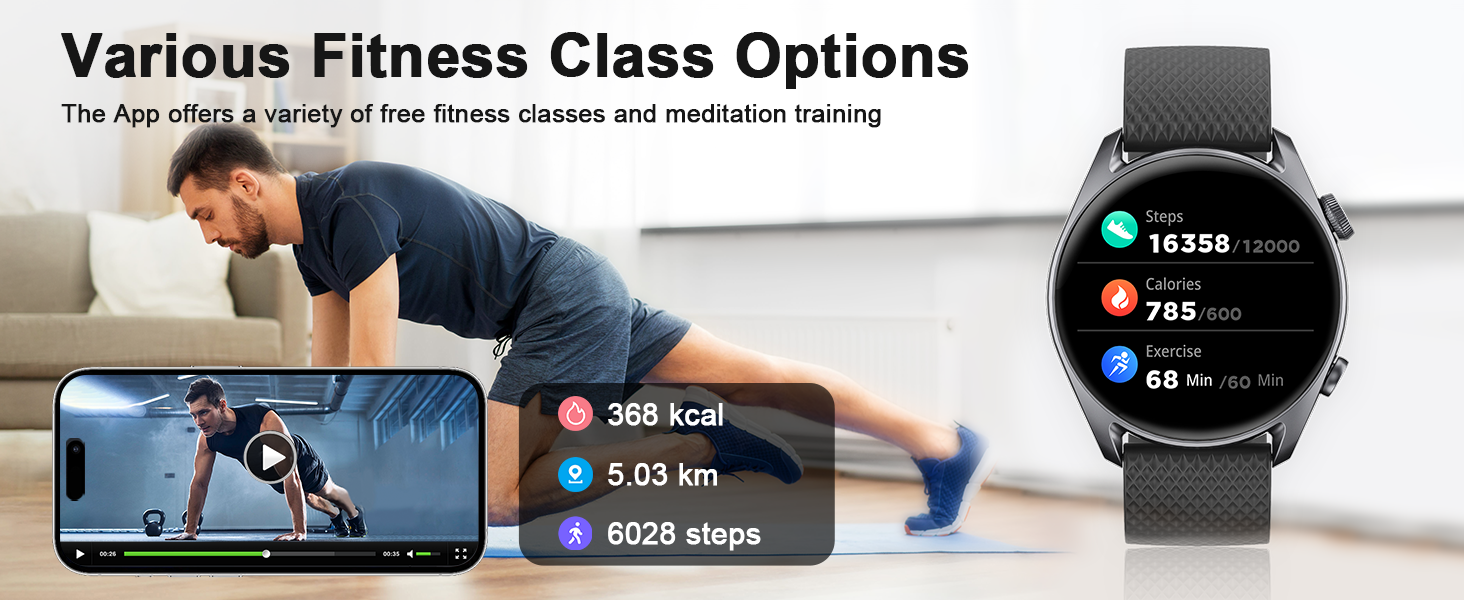 The smartwatch &amp;amp;#34;Da Fit&amp;amp;#34; APP provides various fitness courses