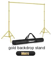 EMART Backdrop Stand 10x7ft(WxH) Photo Studio Adjustable Background Stand Support kit with 2 Cros...