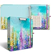 3 Ring Binder 2 Inch Ring, 2 Interior Pockets, 6 Tab Dividers, Low Profile Clipboard with Storage...