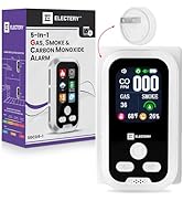 5-in-1 Upgraded Natural Gas Leak Detector &amp; Carbon Monoxide Detectors with Smoke Alert Plug-in wi...