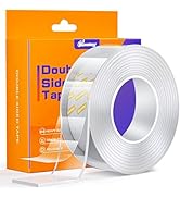 Upgraded Double Sided Tape Heavy Duty,Extra Large Nano Double Sided Adhesive Mounting Tape,Clear ...