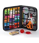 TYRRHHIR Sewing Kit, Needles, Scissors, Threads, Buttons, Pins, Tape Measure, Sewing Gifts for Ad...