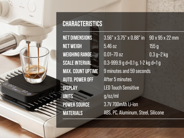 WACACO Exagram Pro Coffee Scale with Timer