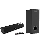 BESTISAN Sound Bars for TV with Subwoofer, 2.1 Deep Bass Small Soundbar TV Monitor Speaker Home T...