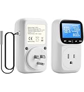 Diymore 1800W Plug in Digital Thermostat Temperature Controller Electric Thermostat Outlet Heatin...