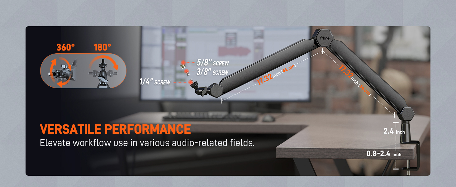 metal boom arm for recording