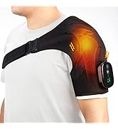 AFDEAL Cordless Shoulder Heating Pad, Heated Shoulder Brace with Vibration, Shoulder Massager for...