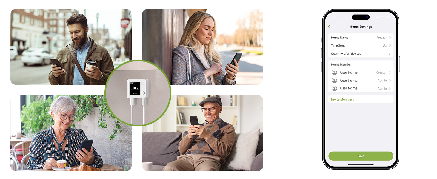 Monitor together with family and friends.