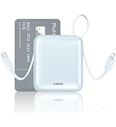 VINKO Small Portable Charger, 22.5W Fast Charging Mini Power Bank 10000mAh with Built-in Cables L...
