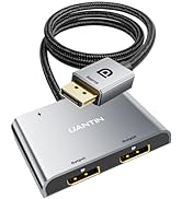 UANTIN DisplayPort to Dual DisplayPort Splitter Extended Display Adapter | 4K 60Hz Display Port S...
