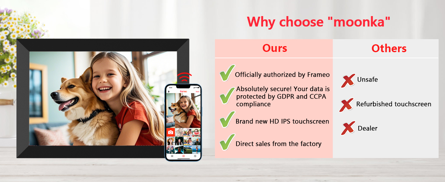 Frameo Digital Photo Frame 10.1 inch