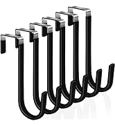 Peasulin 6 Pack Over The Door Hooks, Door Hangers Hooks, Soft Rubber Surface Prevents Scratches, ...