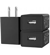 3-Pack 5V2A [Black] Power Adapter UL Certified,USB Wall Charger Block Plug Box AC Fast Charging C...