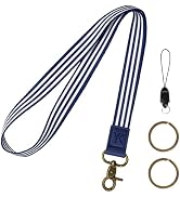 YANTHKEY Vertical-Stripe Long Neck Lanyard - Stylish &amp; Versatile Design for Phones, Earbuds, ID B...
