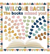 Chunnin Heart Reading Bulletin Board Decorations Set Classroom Boho Heart Bulletin Board Border C...