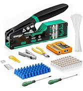 ZoeRax Ethernet crimping tool kit RJ45 crimp tool, Cat5 Cat6 Pass Through Crimping Tool for Netwo...