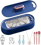 Ultrasonic Jewelry Cleaner, 48KHz Professional Ultrasonic Cleaner with 2 Timer Modes for Jewelry,...