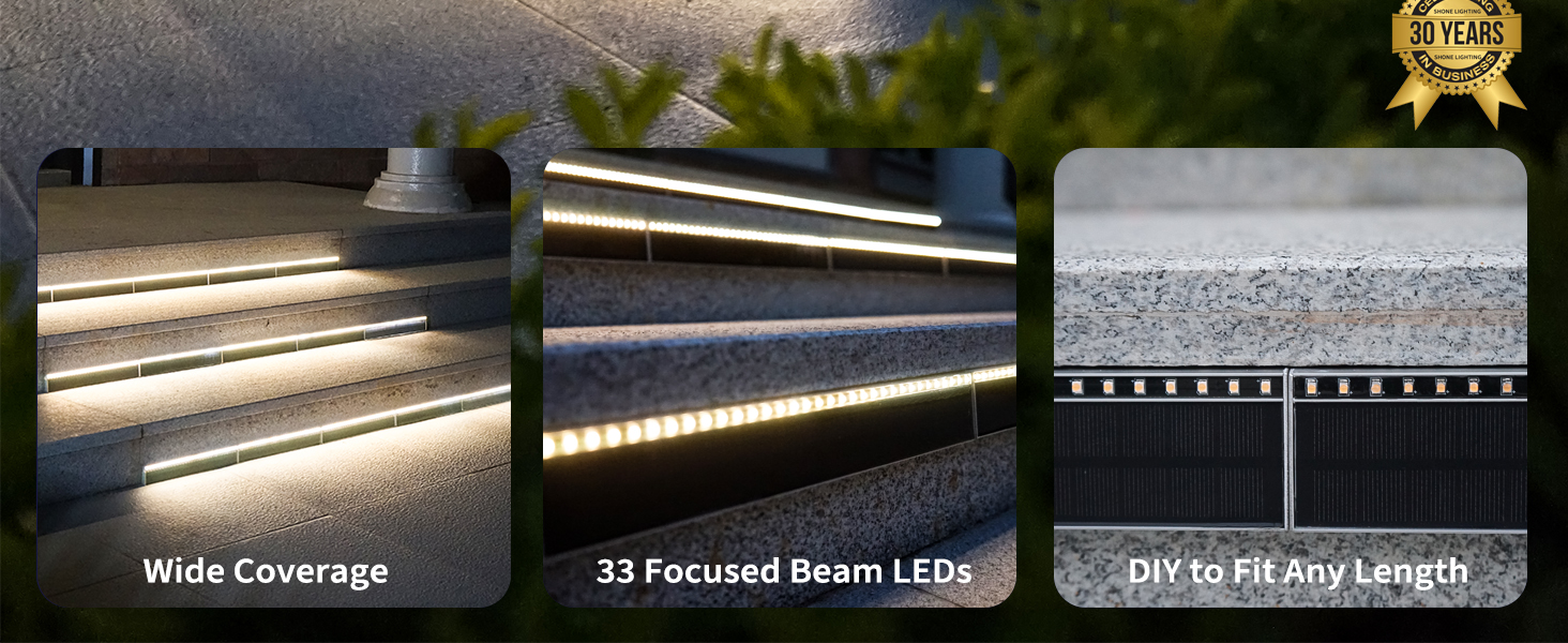 33 leds wide coverage super bright focused anti-glare beam clear ultra brightness length continuous