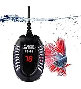 FREESEA Aquarium Fish Tank Heater: 50W Small Submersible Turtle Heater with Adjustable Temperatur...