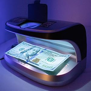 Nadex V27 Desktop UV Counterfeit Detector with Micro Print Magnifier- UV/Magnetic/Infrared Sensor