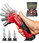 Berkling BSG-2000 Cordless Butane Soldering Torch Kit, 5-Way Adjustable Head, Multi-Functional So...