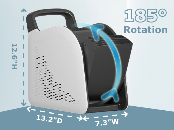 185° Rotation floor fan