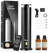 MQLMF Hotel Collection Diffuser Machine,Remote,Rechargeable,Whisper-Quiet,Aluminum,1500 Sq Ft,Wat...