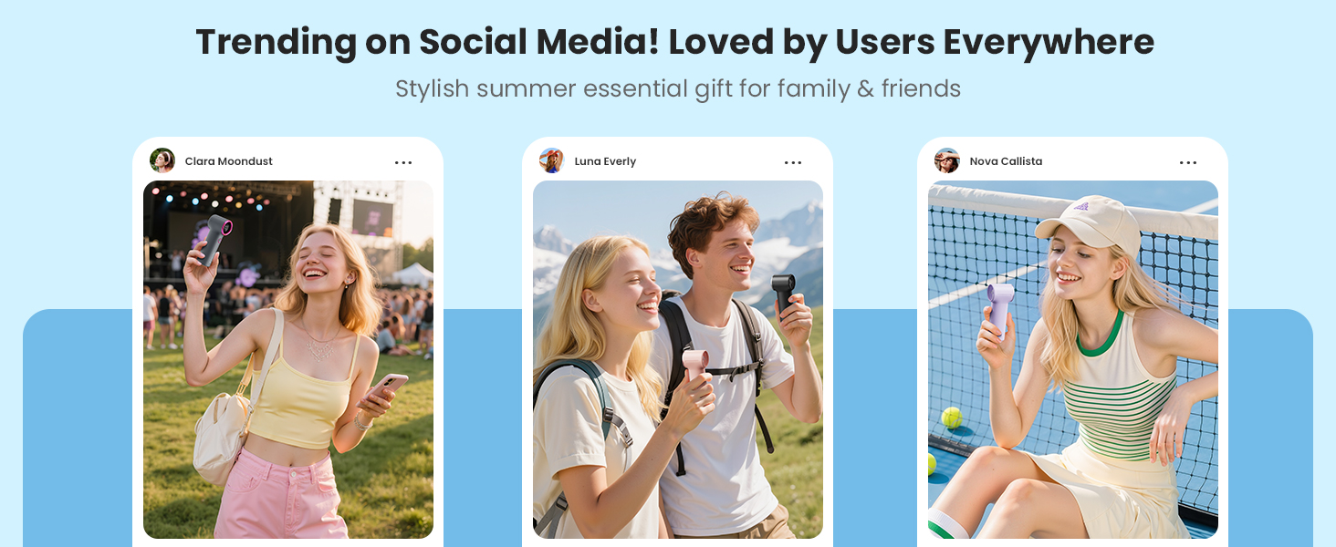 mini fan handheld gaiatop mini portable fan summer gift travel essential for concert sport shopping