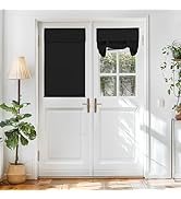 Vatge Blackout Door Curtains - Room Darkening French Door Curtains for Small Windows, Front Windo...