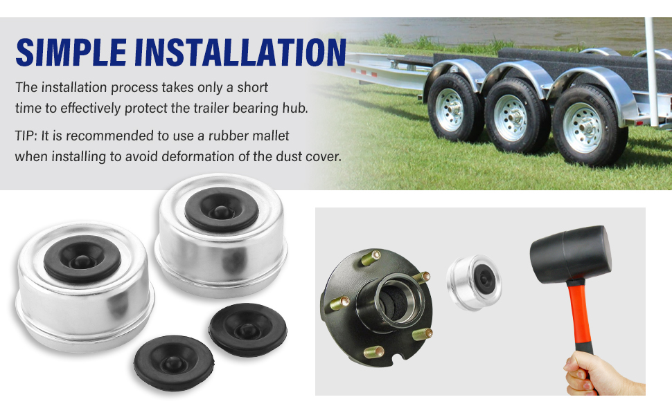 Trailer Axle Hub Dust Caps