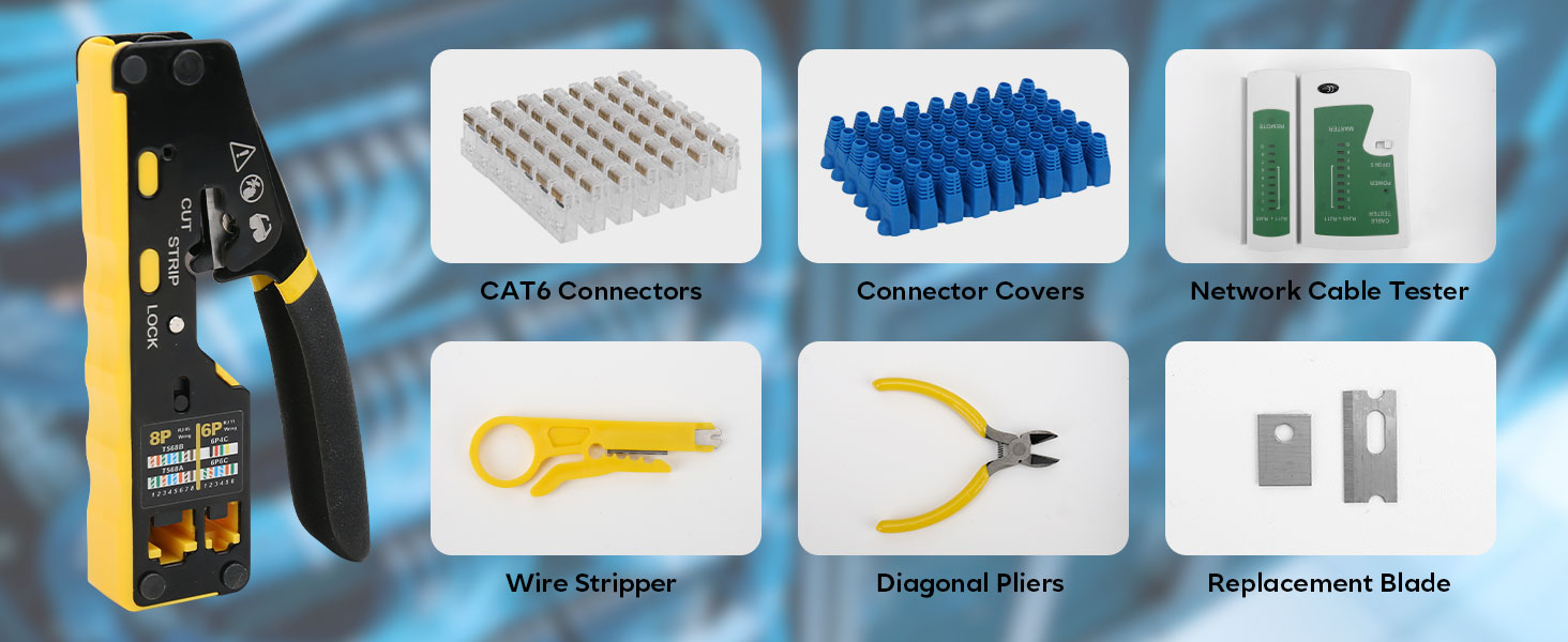 Prowin Pass Through RJ45 Crimper Kit