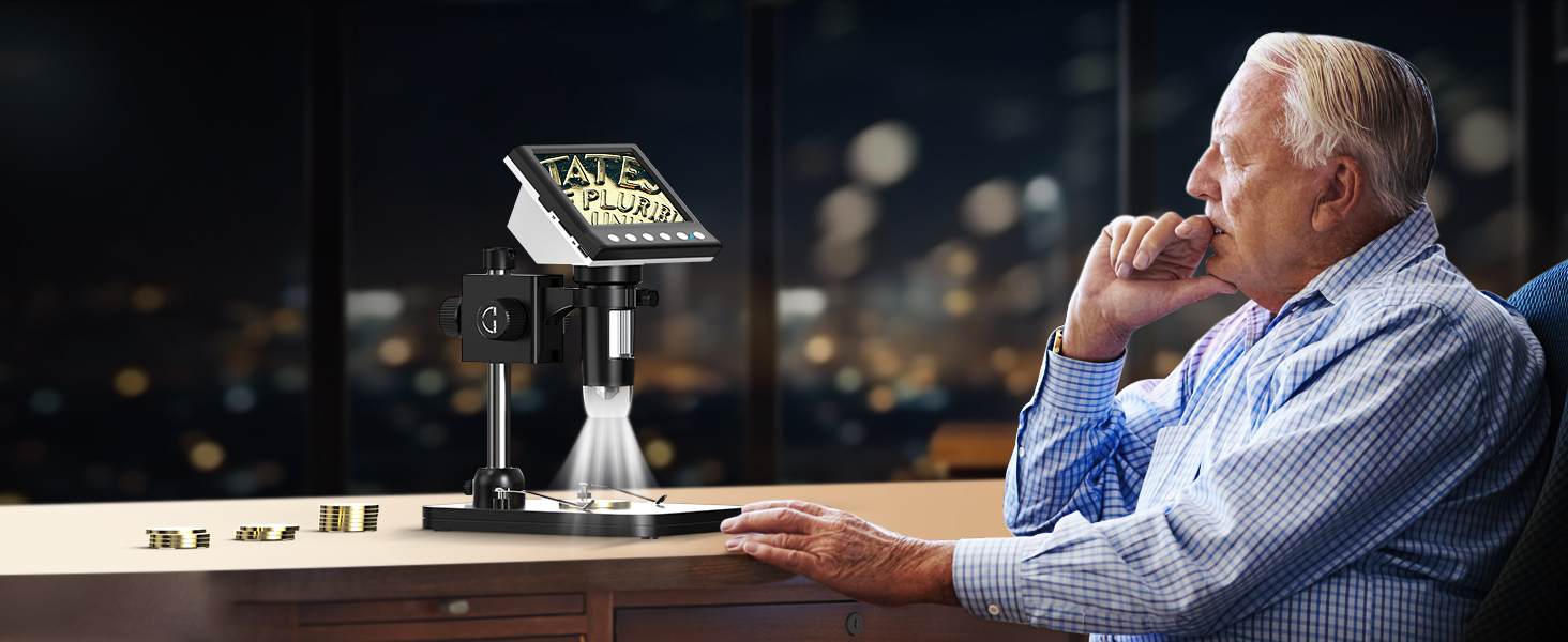 microscope with screen