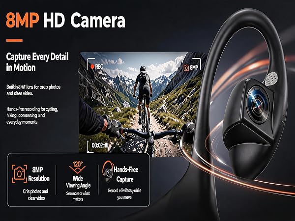 bone conduction headphones camera wireless headphones with camera camera headphones